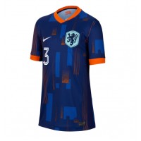 Camiseta Países Bajos Matthijs de Ligt #3 Visitante Equipación para mujer Eurocopa 2024 manga corta